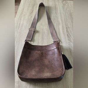 NWOT … HKCLUF Crossbody Bag with Patterned Strap
